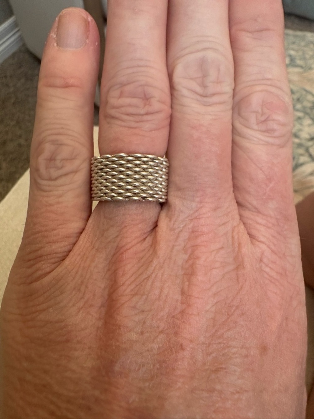 Sterling Silver Woven Stackable Ring - Silver 6.5 - Picture 3 of 4